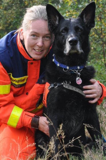 Sonja mit Ihrem Hund Argon