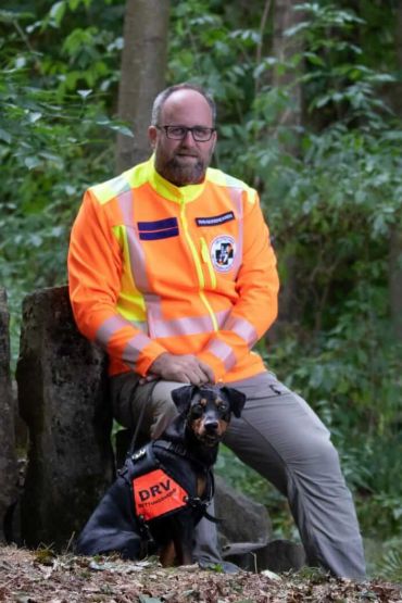 Florian mit seinem Hund Louie